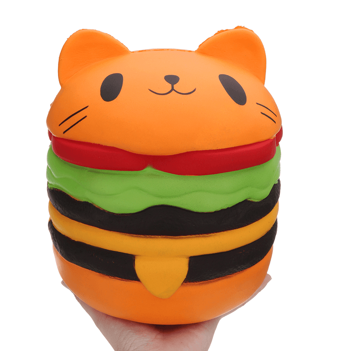 Sanqi Elan Huge Cat Burger Squishy 8.66'' Humongous Jumbo 22CM Soft Slow Rising with Packaging Gift Giant Toy - Trendha