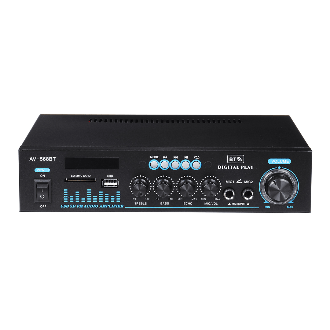 1000W HIFI Power Amplifiers Stereo Audio Bluetooth Amplifier Car Home Theater Sound 220V - Trendha