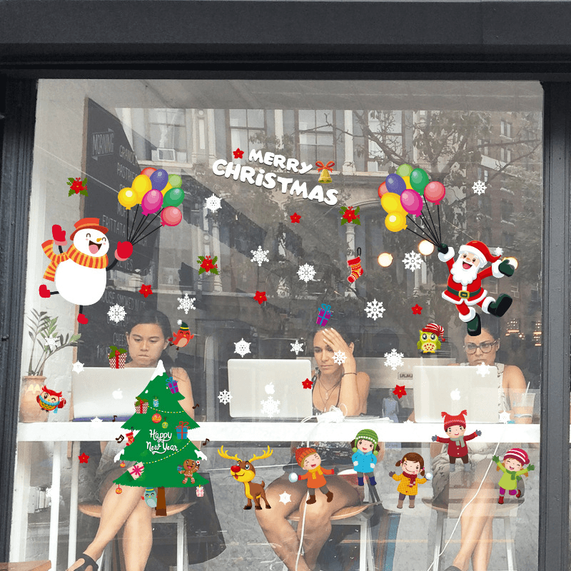 Miico SK9244 Merry Christmas Window Wall Sticker Removable for Christmas Decoration - Trendha