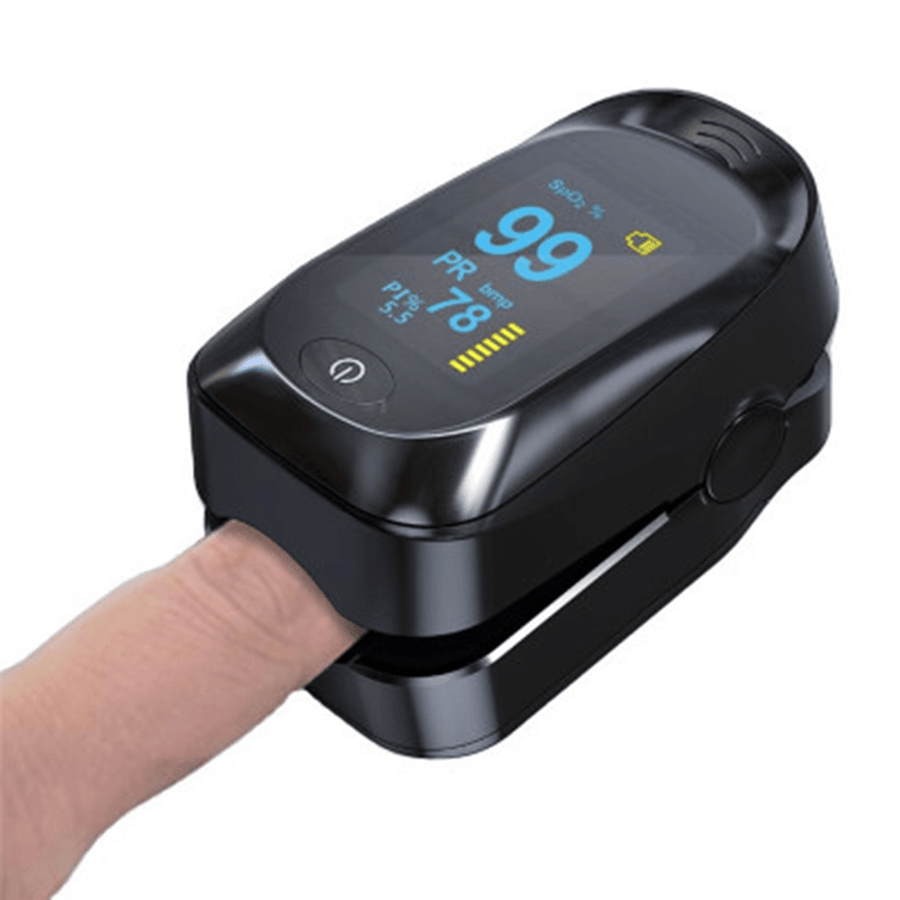 Boxym Finger Pulse Oximeter PI PR SPO2 Monitor OLED Blood Oxygen Saturation Heart Rate Monitor Oxymeters Medical Tool - Trendha