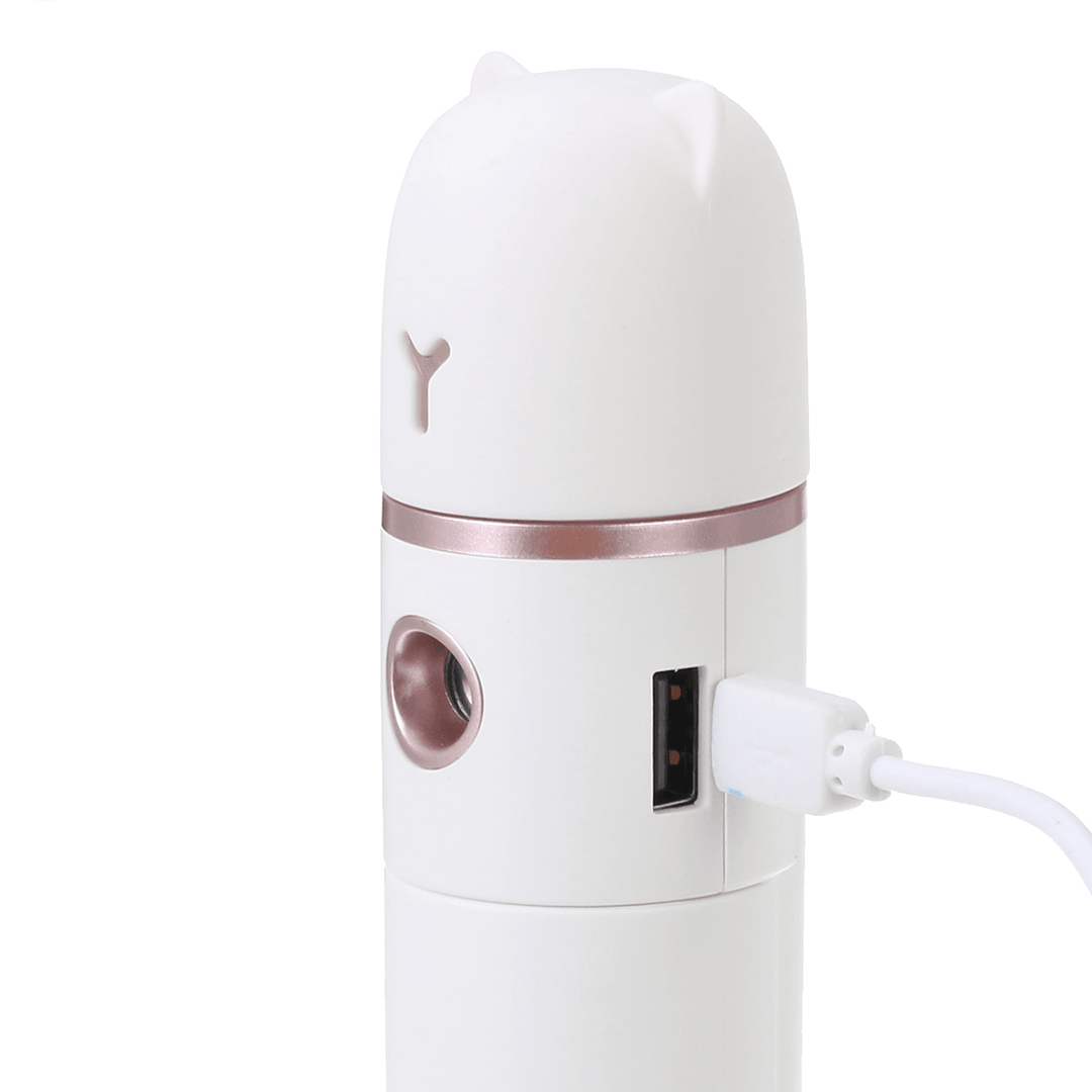 1200Mah USB Handhold Mini Humidifier Spray Fan Power Bank and Flashlight 4-In-1 Design - Trendha