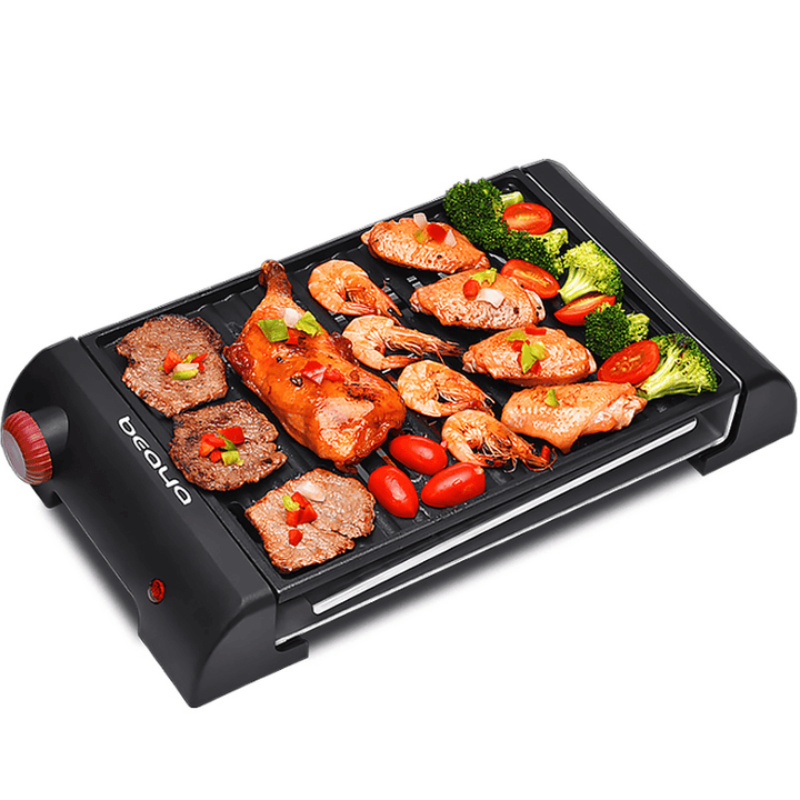 BIYA Electric BBQ Grill Table Top Barbecue Garden Camping Cooking 800W Indoor/Outdoor - Trendha