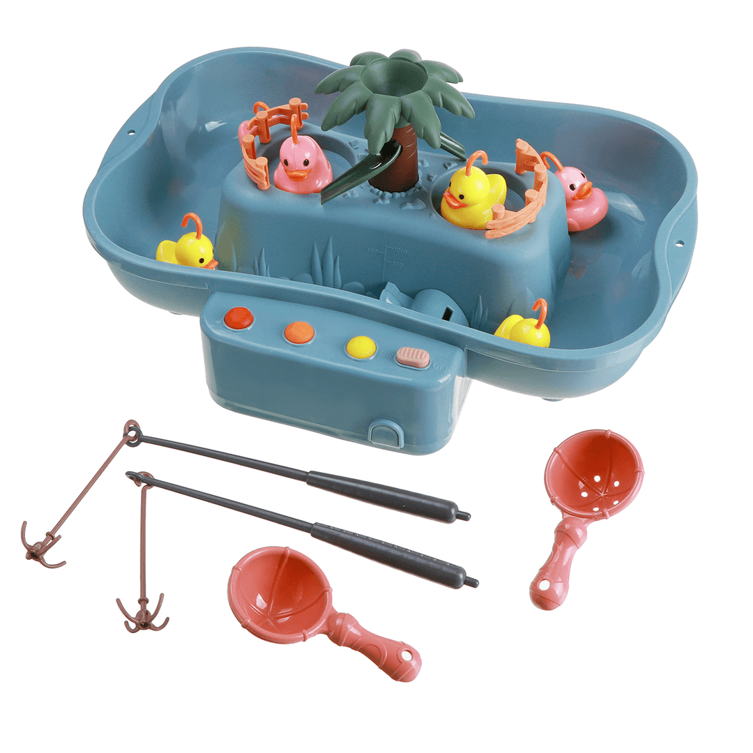 Fishing Game Table Parent-Child Interaction Early Educational Puzzle Toy with 6 Duck Light and Music for Kids Birthday Gift - Trendha