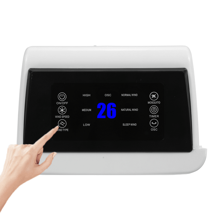 220V Multifunctionl 3 Wind Modes Conditioning Fan Remote Control anti Mosquito Home Air Cooler Fan with LED Display - EU Plug - Trendha