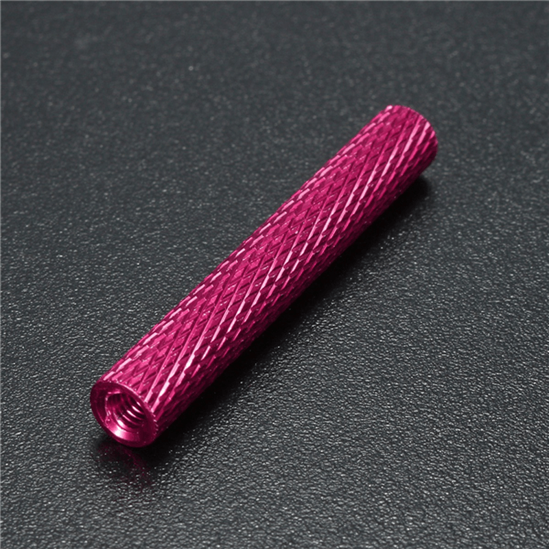 Suleve™ M3AS7 10Pcs M3 30Mm Knurled Standoff Bolt Aluminum Alloy 6061 Anodized Spacer Multicolor - Trendha