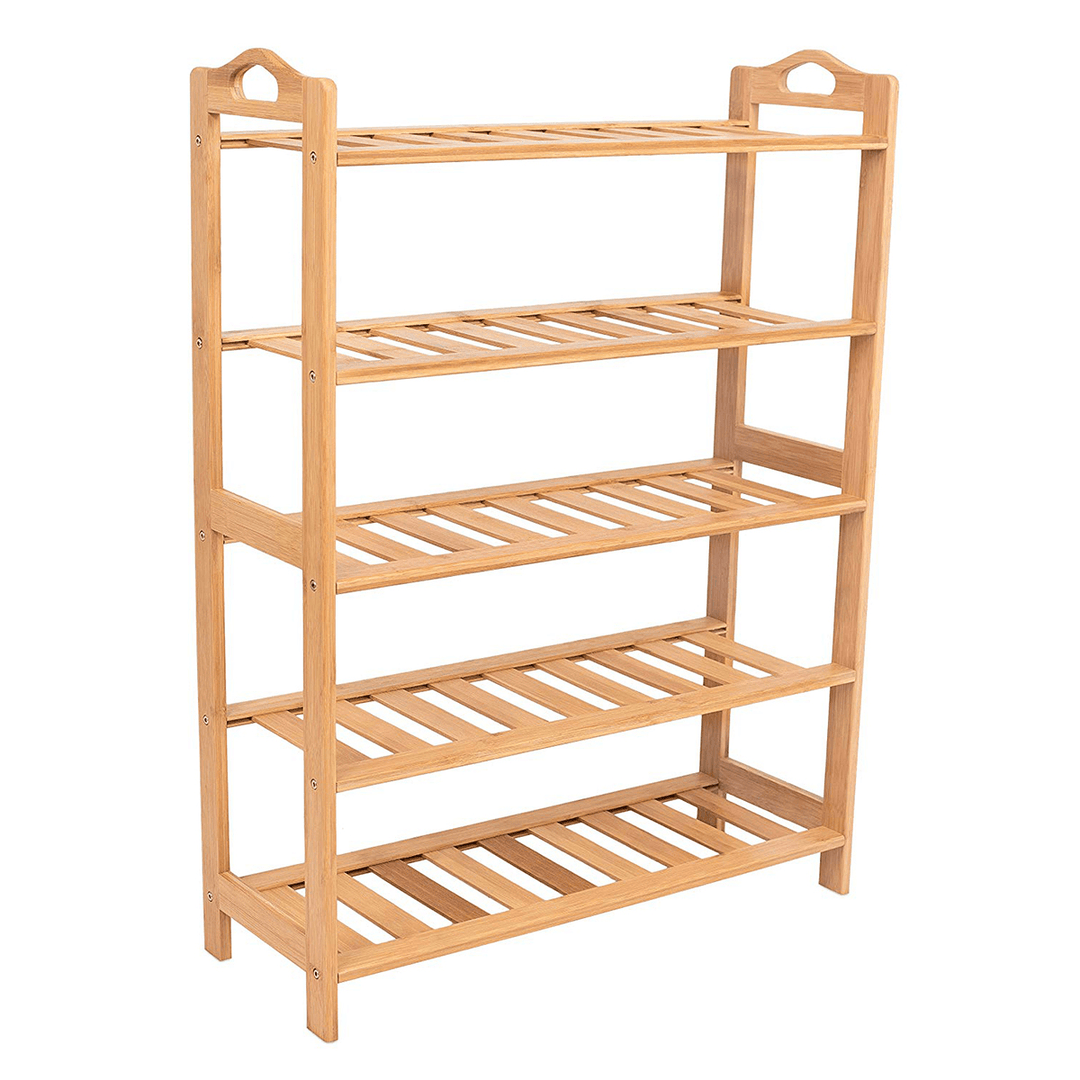 2/3/4/5 Tier Shoe Storage Racks Cabinet Shelf Wooden Stand Home Organizer Bamboo - Trendha