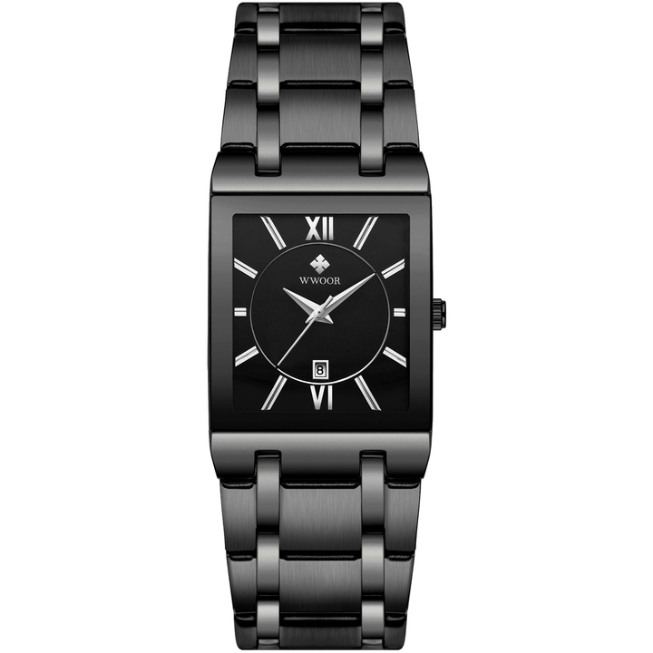 WWOOR 8858 Waterproof Full Steel Business Style Men Watch Date Display Quartz Watch - Trendha