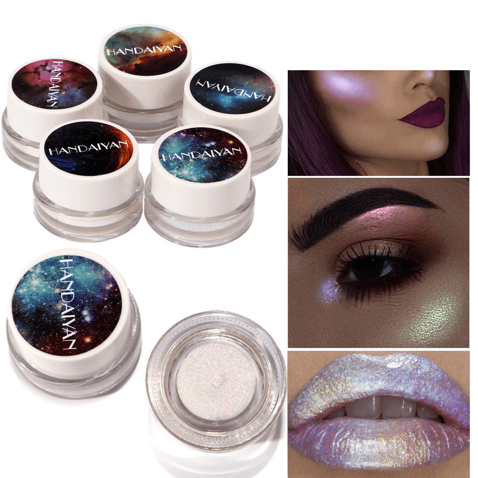 6 Colors Face Shimmer Highlighters Cream Pressed Loose Powder Makeup Colorful - Trendha