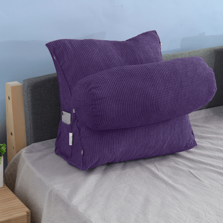 47X45X23Cm Triangle Backrest Wedge Pillow Sofa Cushion Bed Chair Lumba - Trendha