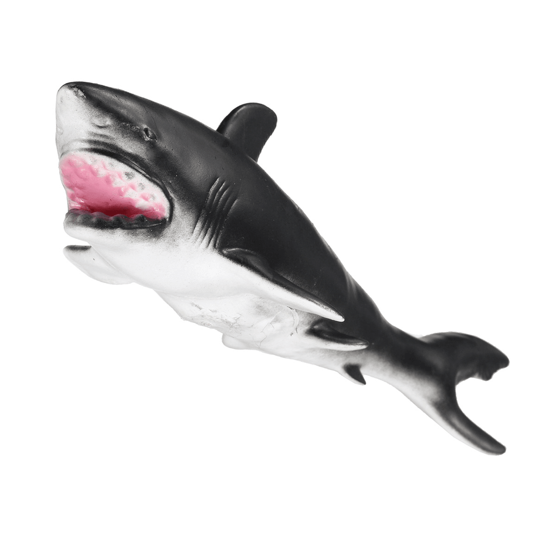 30Cm White Shark Killer Whale Soft Model Toys Glue Material - Trendha