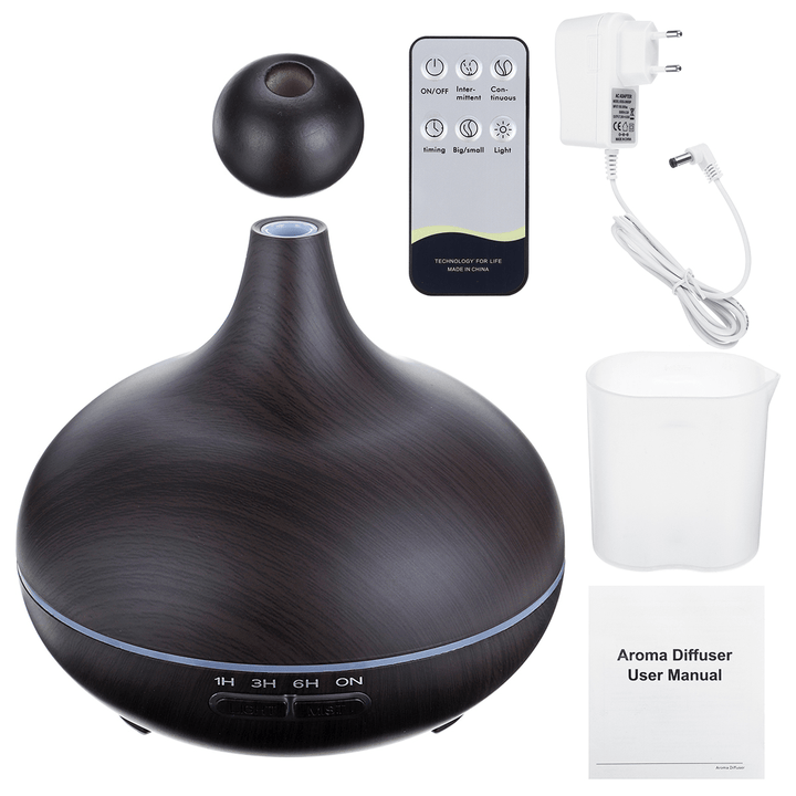 Ultrasonic Air Humidifier Essential Oil Aroma Diffuser Mist Maker Remote Control with 7 Color Night Lights - Trendha