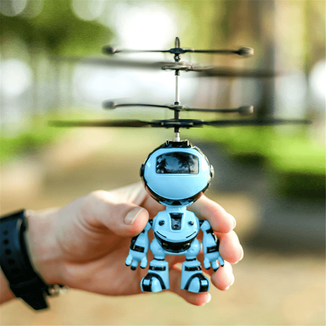 Mini LED Light up Infrared Induction Drone Rechargeable Flying Unicorn Toy Hand-Controlled Toys for Kids Gift - Trendha