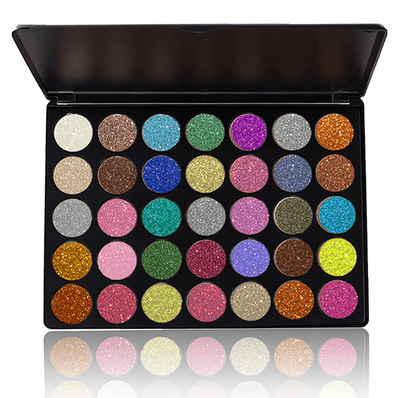 VERONNI 35 Colors Glitter Eye Shadow Palette Eyes Cosmetics Makeup Sequins Powder Party - Trendha