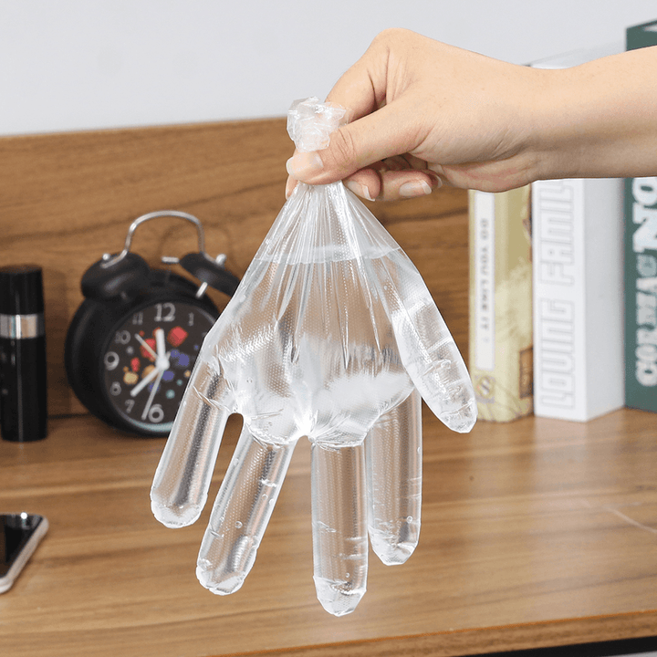 DIGOO DG-LG02 500PCS Disposable Transparent PE Protective Gloves Safety Oil-Resistant Impermeability Nontoxic Glove - Trendha