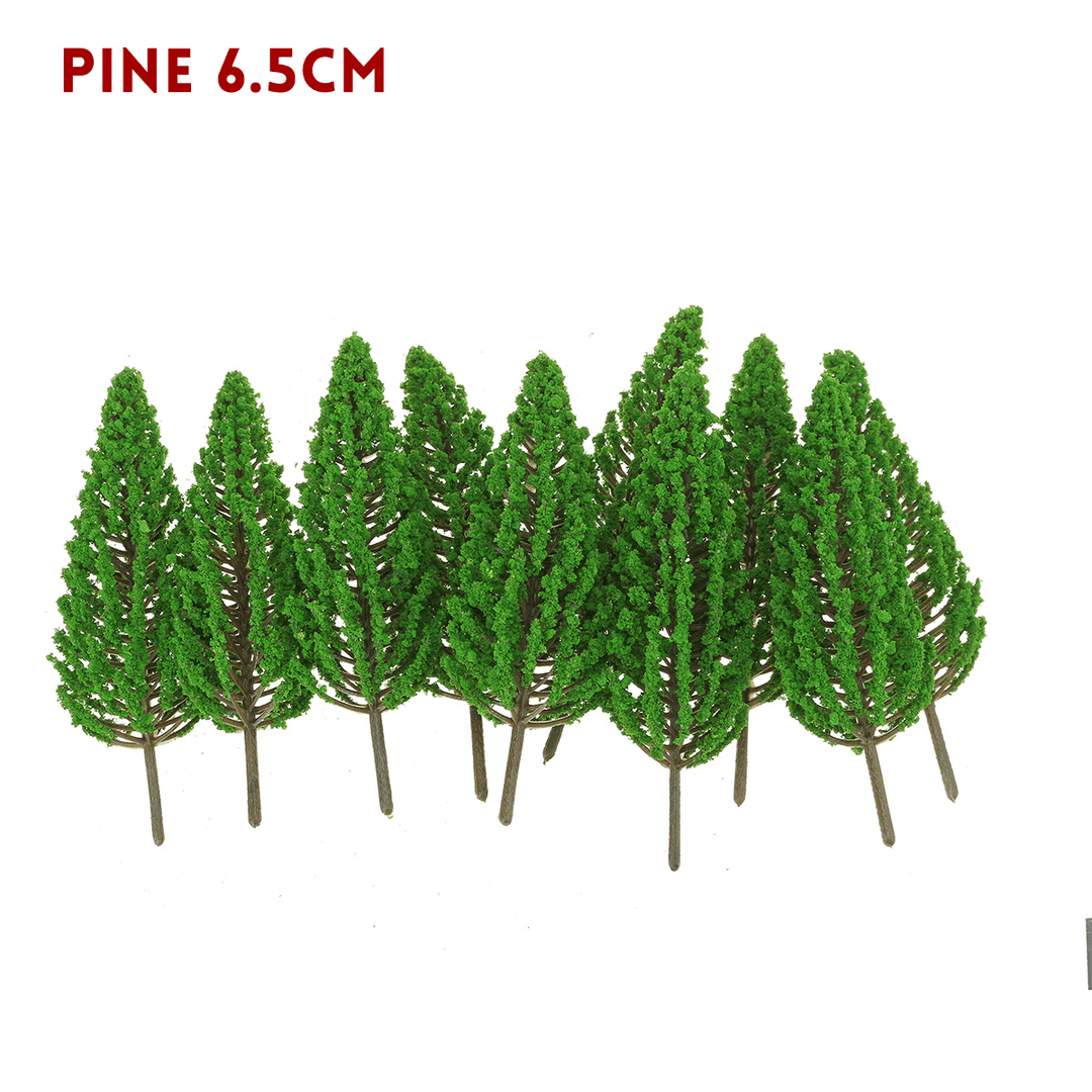 10Pcs Mini Artificial Trees Pine 3.5Cm/6.5Cm/9.5Cm/13Cm Home Office Party Decorations - Trendha
