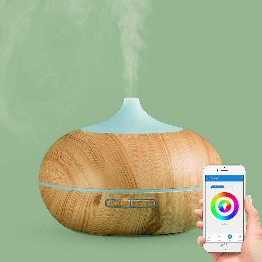 Gx.Diffuser 300ML Ultrasonic Aroma Diffuser Smart Wi-Fi Air Humidifier LED Electric Essential Oil Diffuser Compatible with Alexa - Trendha