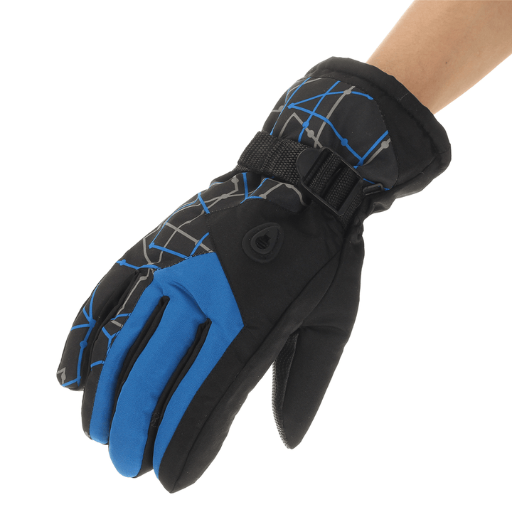 Mens Winter Skiing Gloves Waterproof Thermal Warm Snowboard Running Bike Ski Mittens - Trendha