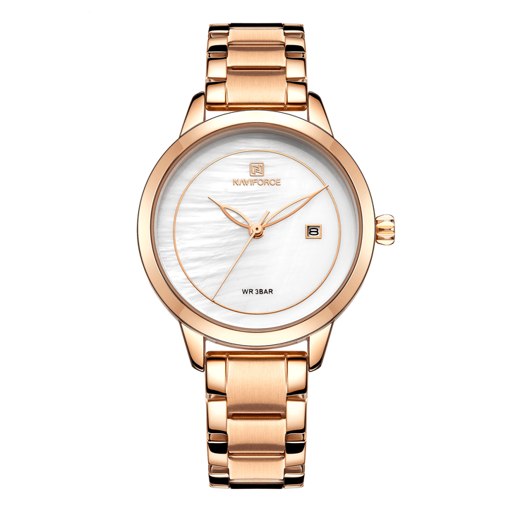 NAVIFORCE 5008 Elegant Design Women Wrist Watch Waterproof Date Display Quartz Watch - Trendha