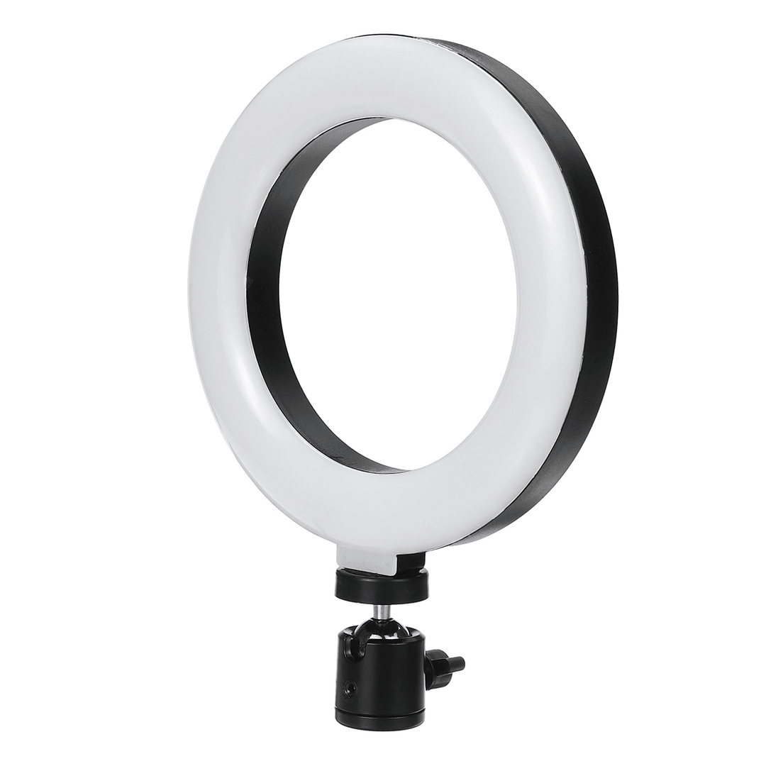 Photography LED Mirrors Selfie Ring Light 260MM Dimmable Camera Phone Lamp Fill Light with Table Tripods Phone Holder - Trendha