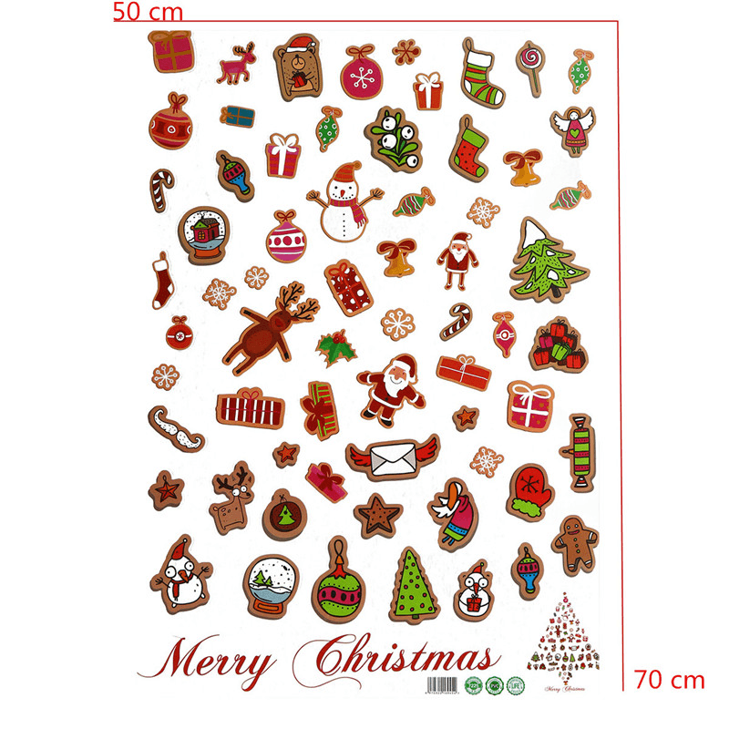 Christmas Party Home Decoration Multiple Element Merry Christmas Window Stickers Kids Children Gift - Trendha