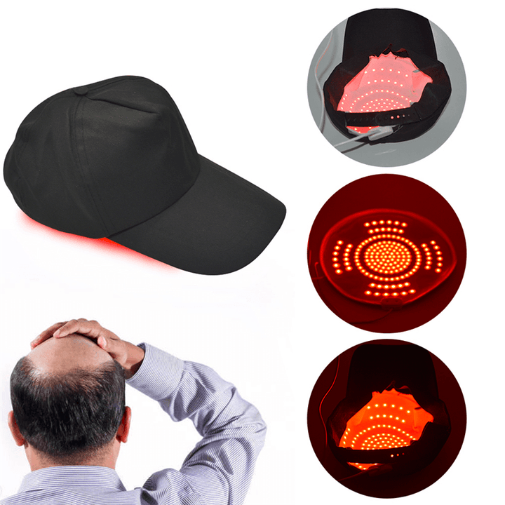 USB Hair Regrowth Hat 3 Gears Timing Dimming Physiotherapy Oil Control anti Hair off Cap - Trendha