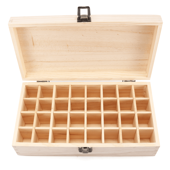 32 Compartments of Essential Oil Wooden Box Can Be Picked Up - Trendha