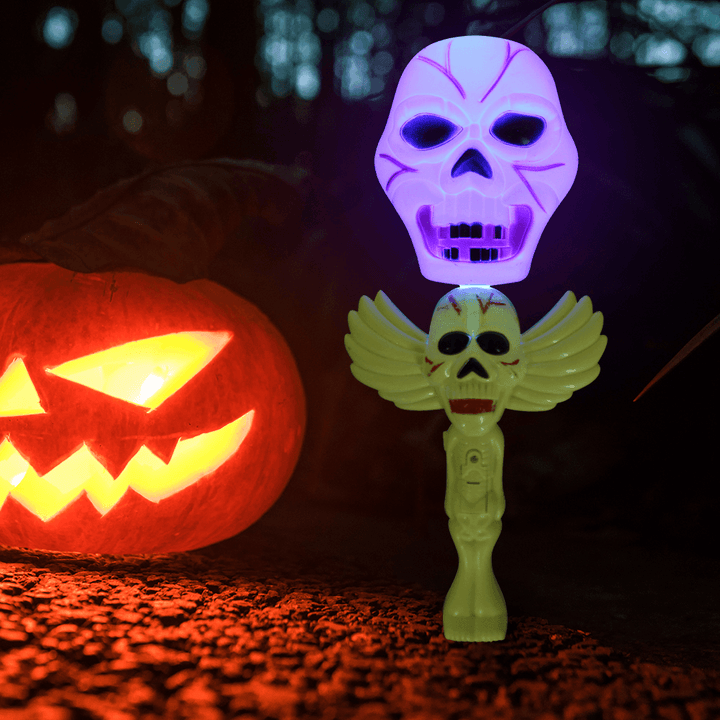 Mofun Halloween Pumpkin Glow Stick Ghost Purple Light Decoration Toys Party Home Decor - Trendha