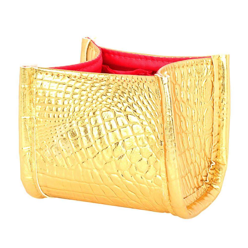 3 Colors Crocodile Skin Brush Storage Cosmetic Bag Case Pen Holder Solid Organizer - Trendha