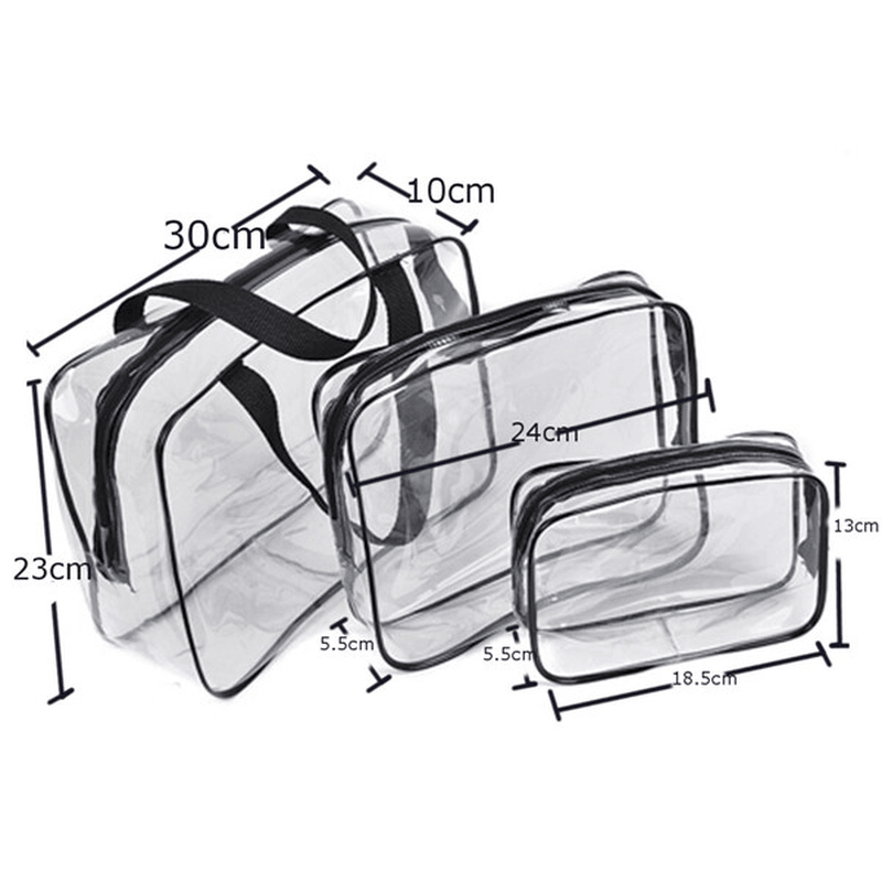 Portable Clear PVC Organizer Bags Makeup Travel Waterproof Toiletry - Trendha