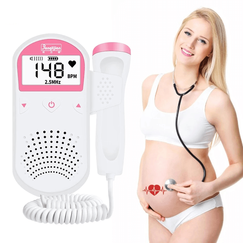 Doppler Fetal Baby Monitor Doppler for Pregnantwomen Home Sonar Doppler for Pregnants Doppler Detector 2.5Mhz No Radiation - Trendha