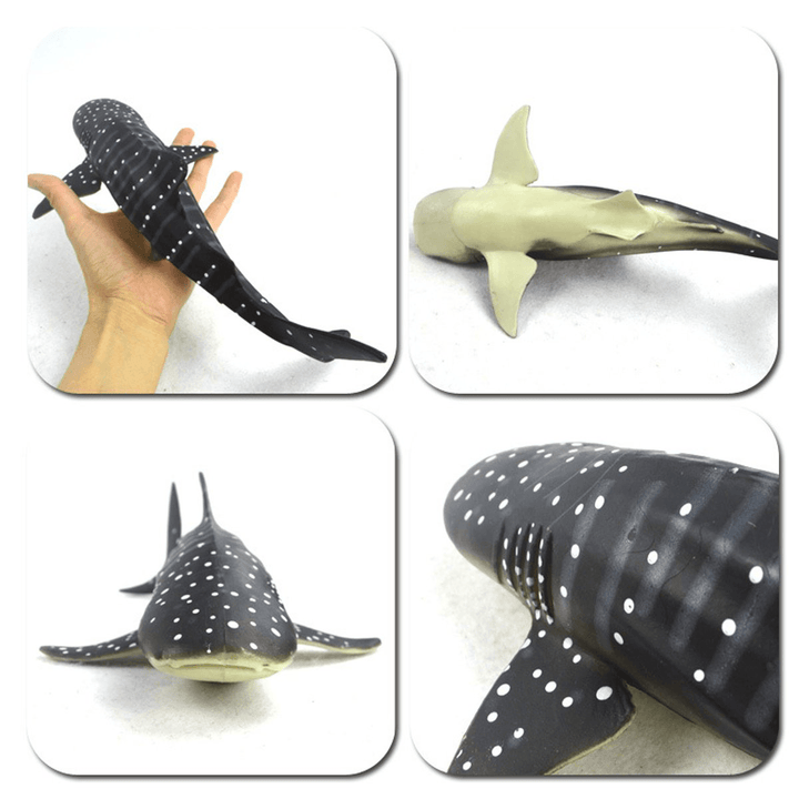 28Cm Realistic Whale Shark Sea Animal Figure Solid Plastic Ocean Toy Diecast Model - Trendha