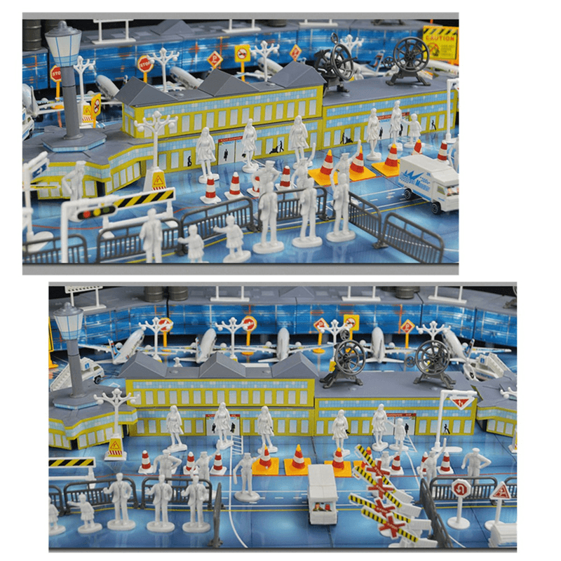 200 Pcs Set Simulation Airport Scene Toy Set Aircraft Model Children'S Toys Gift Decora - Trendha