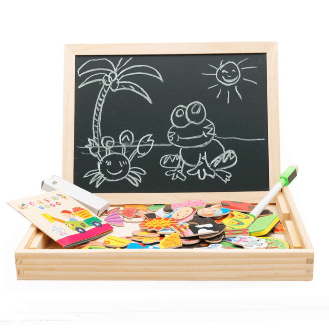 Wooden DIY Magnetic Drawing Board Forest Paradise Children'S Early Educational Learning Toys - Trendha