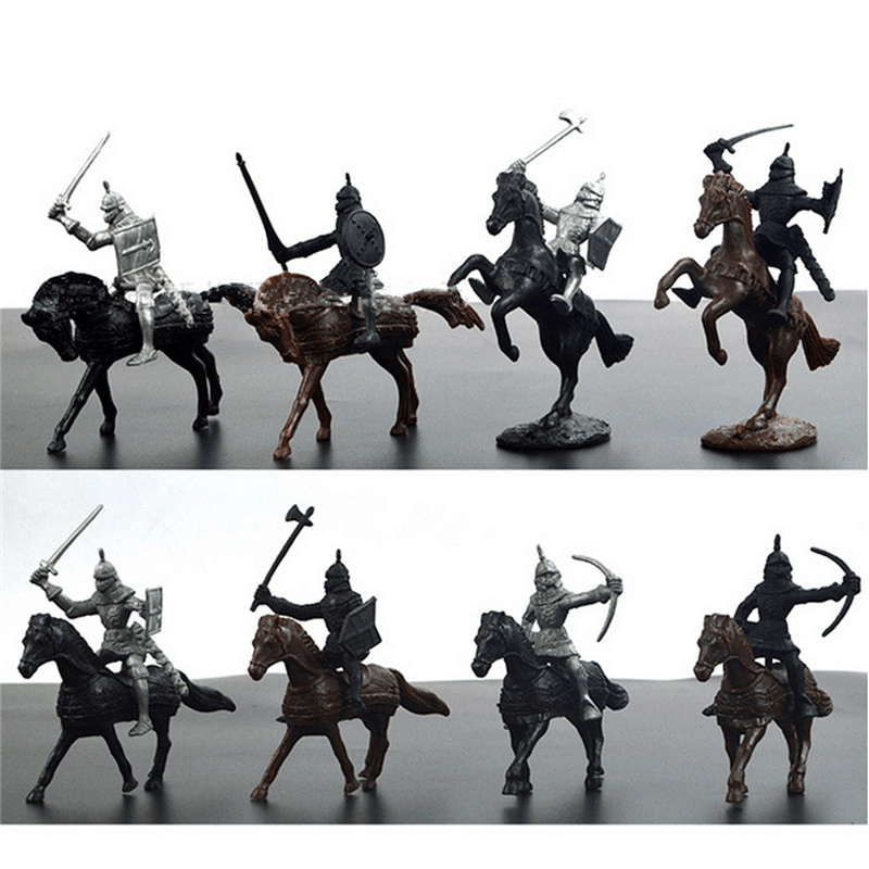 28PCS Soldier Knight Horse Figures & Accessories Diecast Model for Kids Christmas Gift Toys - Trendha