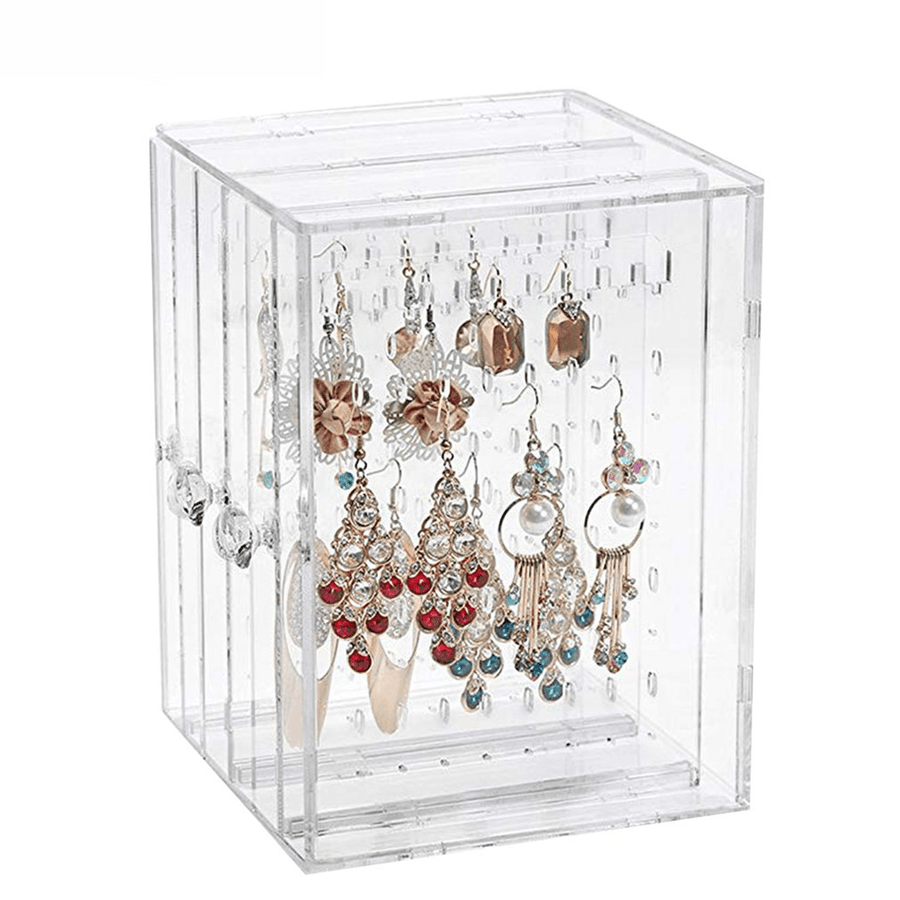 Dustproof Acrylic Earrings Jewelry Display Stand Shelf Jewelry Bag Storage Box Drawers Rack Holder Storage Case - Trendha