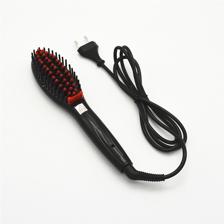 Electric Hair Straightener Brush Blow Dryer Curler Comb Styler Heated Electric Smart Brush Hair Straightener - Trendha