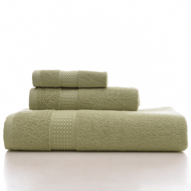 KC LN-01 Bath Pure Towels Long Stapled Cotton Beach Spa Thicken Super Absorbent Towel Sets - Trendha
