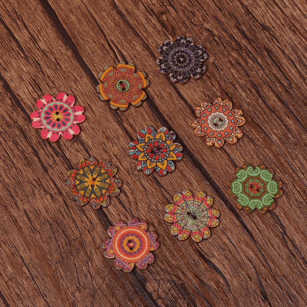 Antique Bohemian Style Buttons Scrapbooking Crafts Handmade Home Decoration Sewing Supplies - Trendha