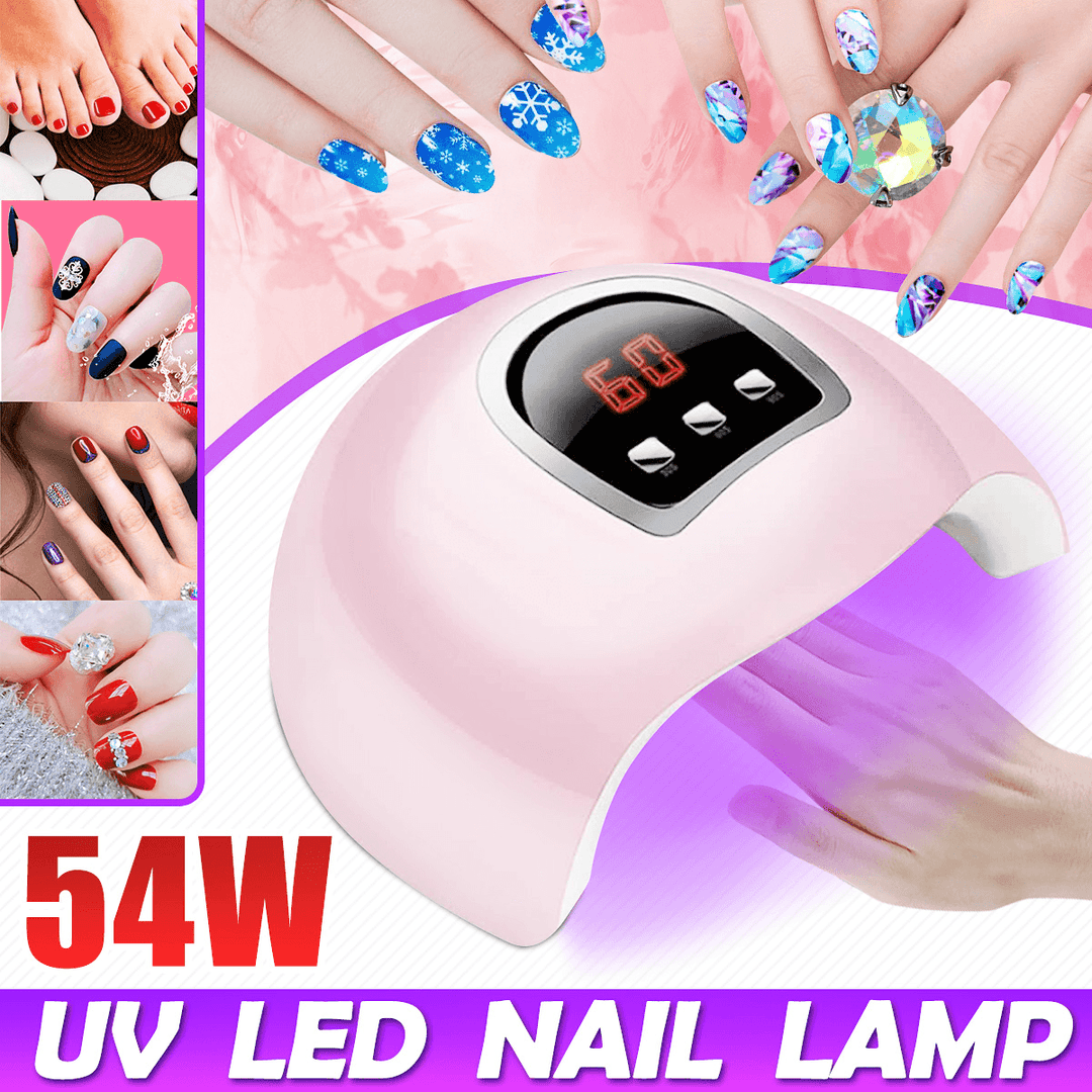 54W USB Nail Phototherapy Machine Induction Quick Dry Portable Nail Polish Glue Nail Lamp - Trendha