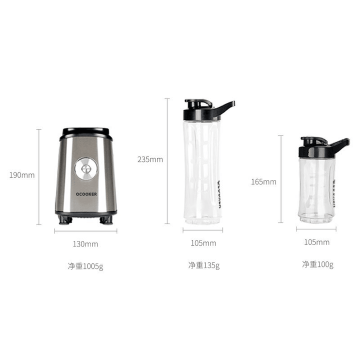 Ocooker CD-BL01 Portable 2 in 1 Juicer from One-Button Operation 8 Seconds Juice with Triple Interlocking Design - Trendha