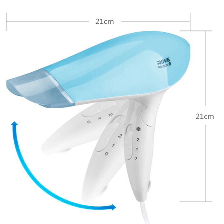 RIWA Q2 1200W Portable Household Electric Foldable Hair Dryer Air Temperature Adjustment Fast Drying - Trendha