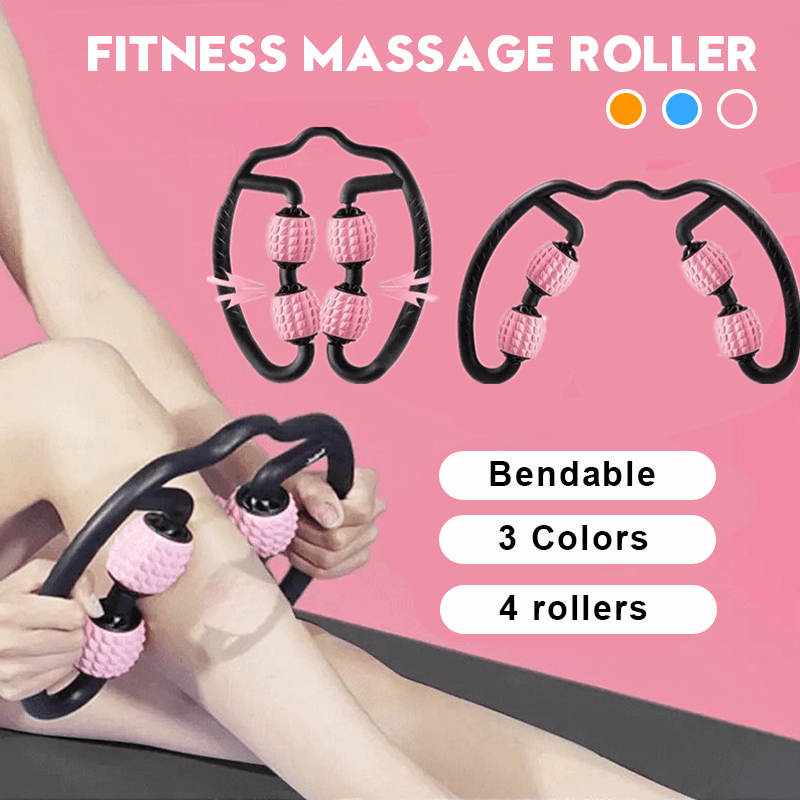 Muscle Relaxation Roller Clip Leg Massage Stick Yoga Fitness Four-Round Stovepipe Stick - Trendha