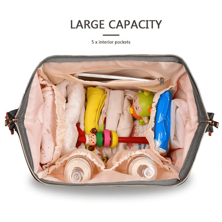 Baby Diaper Nappy Backpack Large Capacity Waterproof Nappy Changing Bag Baby Care Mother Organizer - Trendha