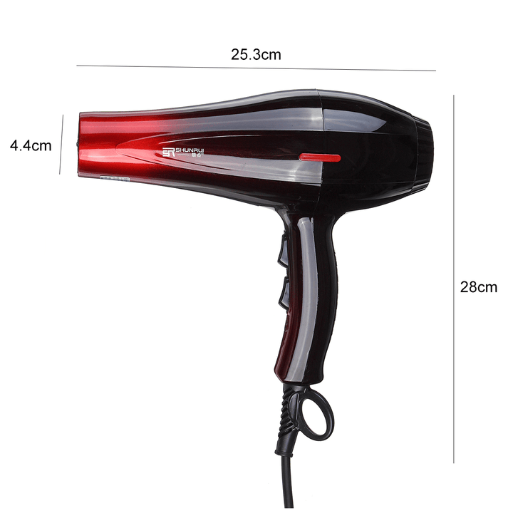 2000W Powerful High Concentration Ion Hair Dryer Heat Tool Dryer 3 Heat Settings 2 Speed with 8Pcs Accessories - Trendha