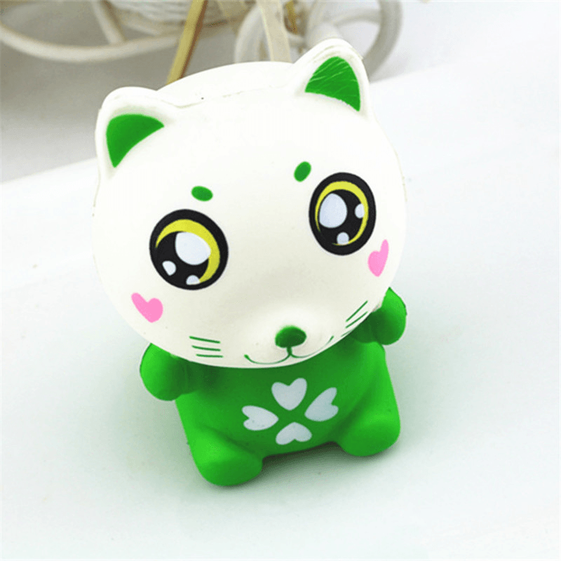 11.5Cm PU Corful Green Cat Slow Rising Squishy Decompression Toys with Original Packaging - Trendha