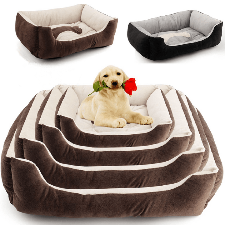 Large Pet Dog Warm Nest Bed Puppy Cat Soft Fleece Cozy Mat Pad Kennel Cushion Pet Mat - Trendha