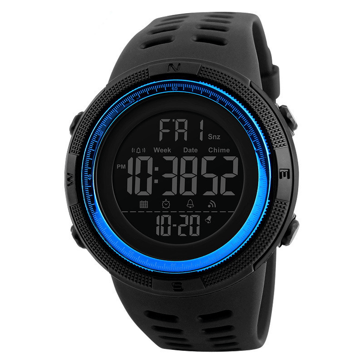 SKMEI 1251 Countdown Double Time Digital Watch Men Chronograph Electronic Sport Watch - Trendha