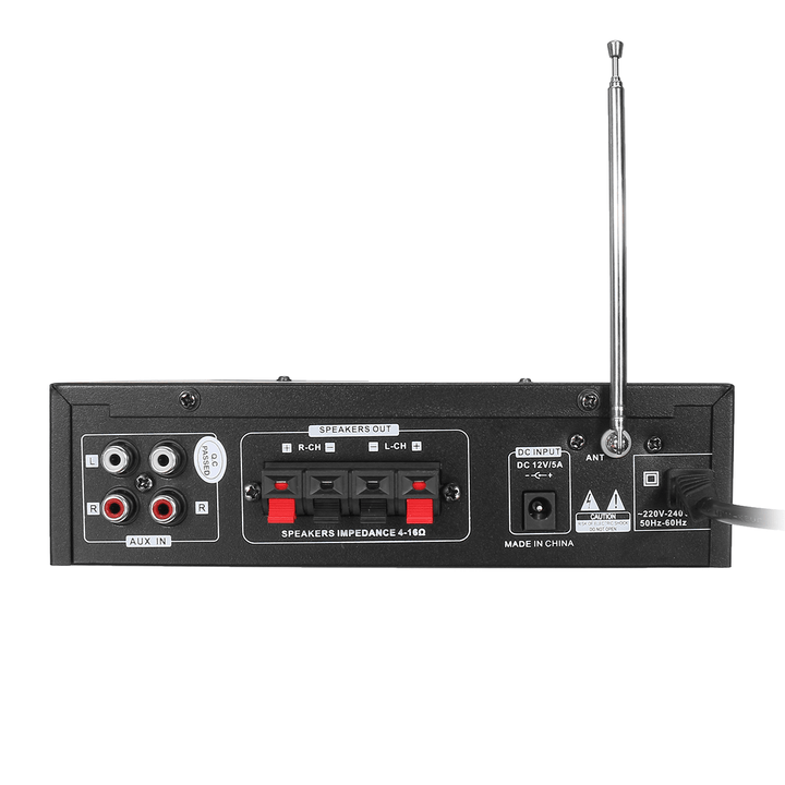 180W+180W Bluetooth Amplifier Audio Stereo Digital Radio Car Home Music AMP FM RC 110V US Plug - Trendha