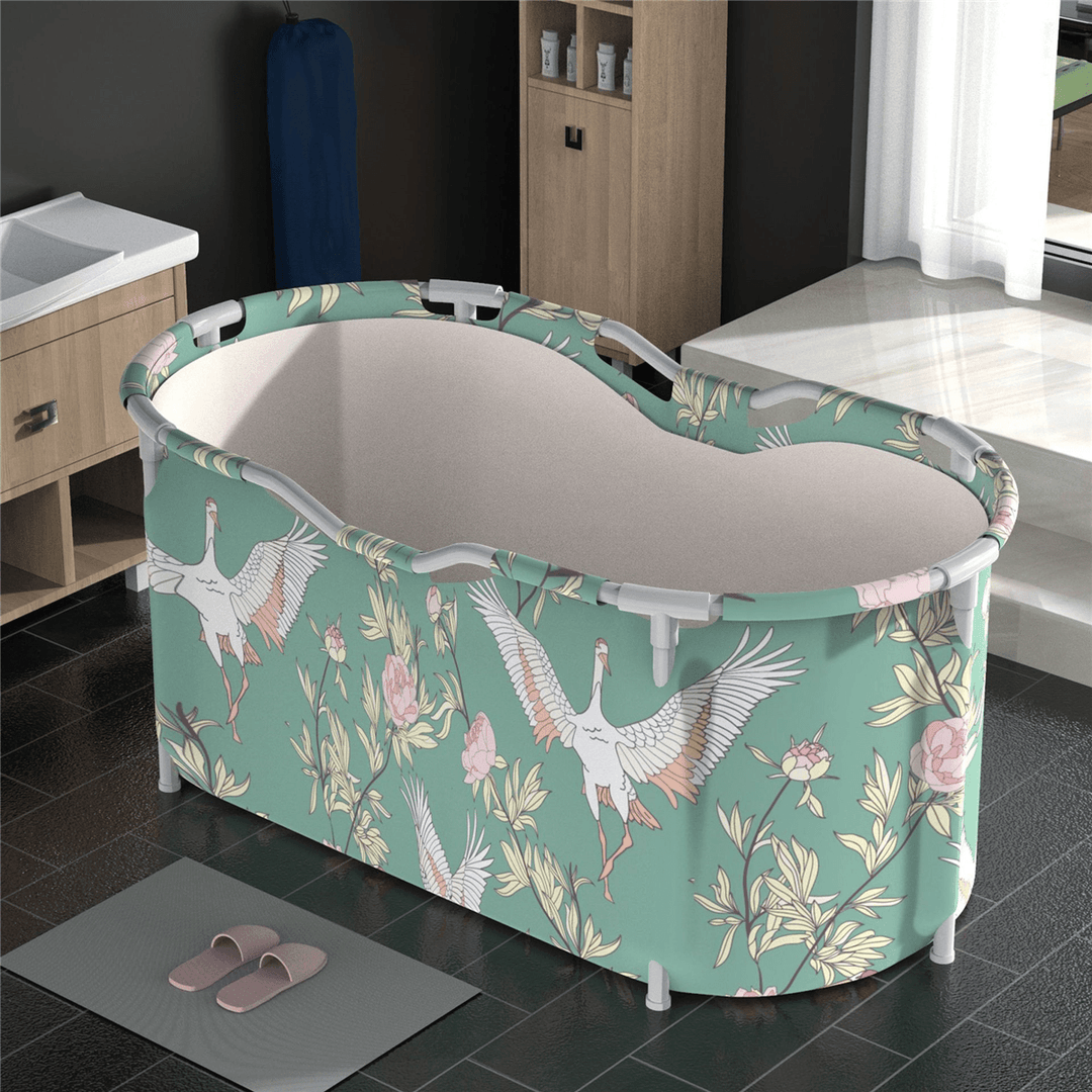 46X27.6X23.6 Inch Portable Bathtub Folding Water Tub Indoor Outdoor Room Adult Spa Foldable Bath Bucket - Trendha