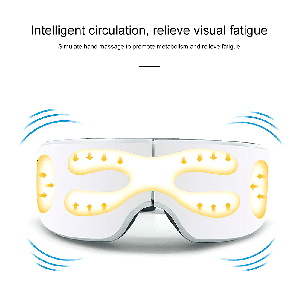 Electric Heating Massage Bluetooth Eye Massager Hot Compress Therapy Glasses Eye Care Fatigue Relief Machine - Trendha